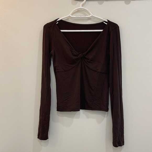 SOLD- Lululemon modal Silk V neck - Picture 2 of 3